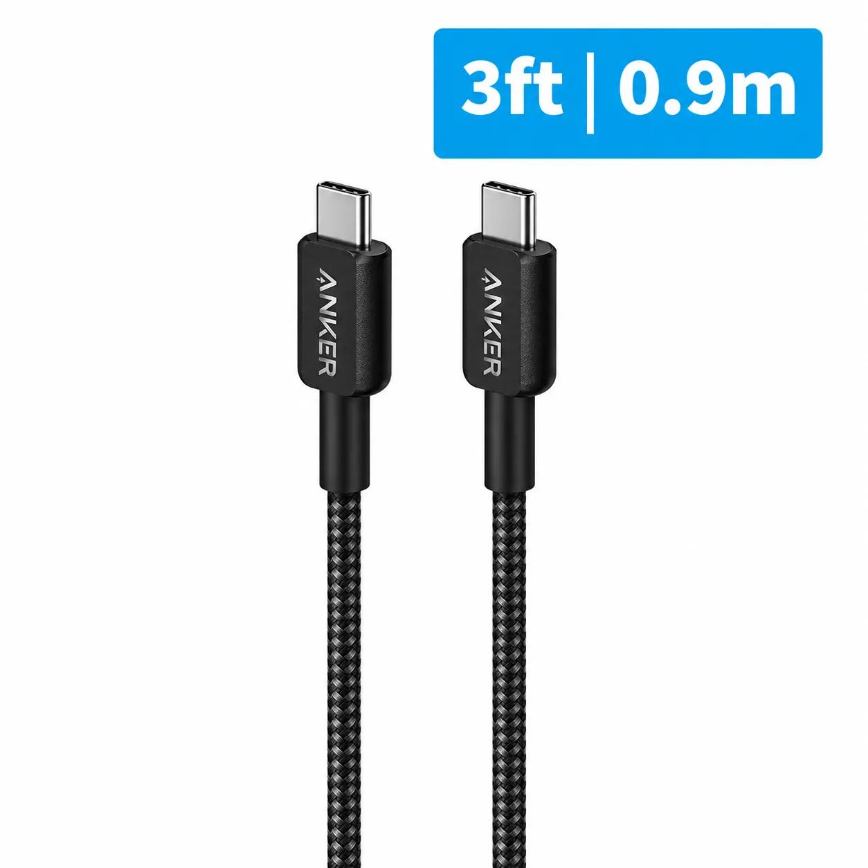 Anker 322 USB-A to USB-C Nylon Braided Charging Cable 3ft