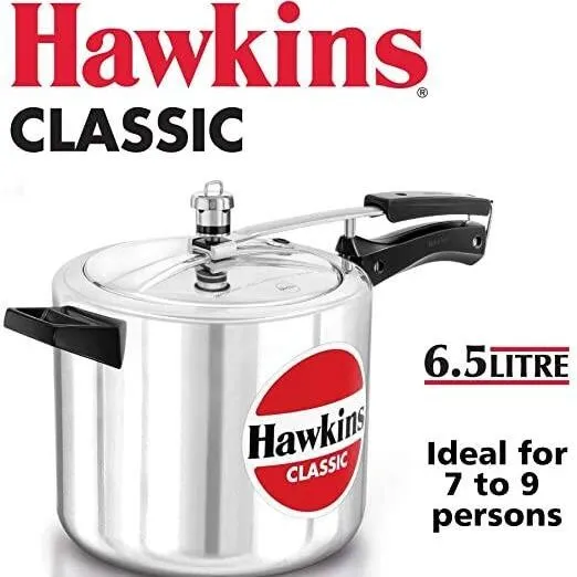 Hawkins Classic 6.5 L Pressure Cooker (Aluminium)