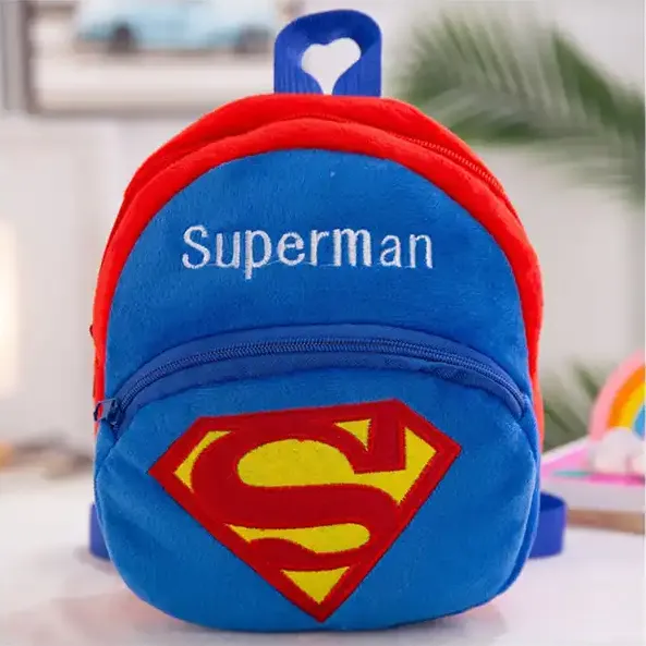  8x9 Inches Super Man Boys Girls Cartoon Mini Backpack, Preschool Baby Bag, Travel Bag, Birth day gift bag
