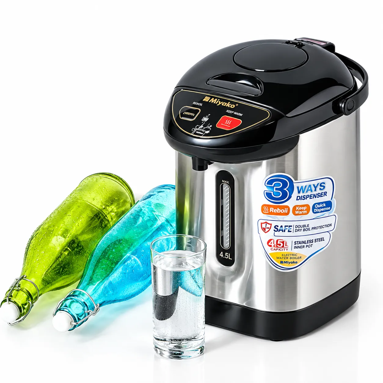 Miyako Electric Flask & Keep-Warm 4 .5 ltr