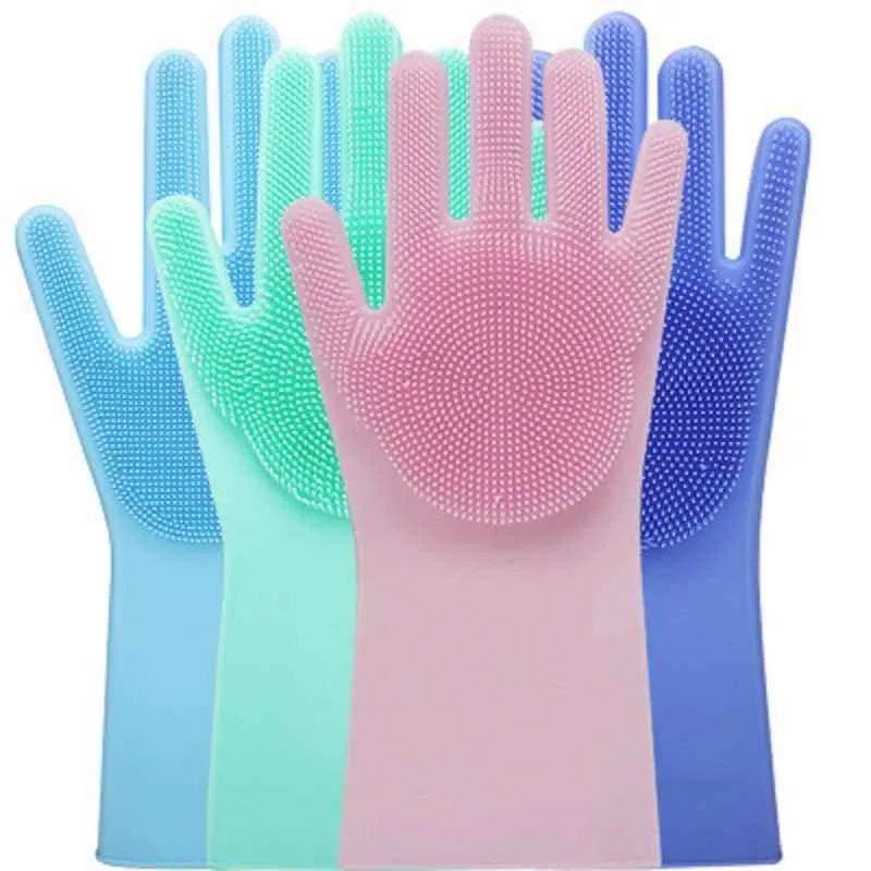 silicone dish washing kitchen hand Safety gloves