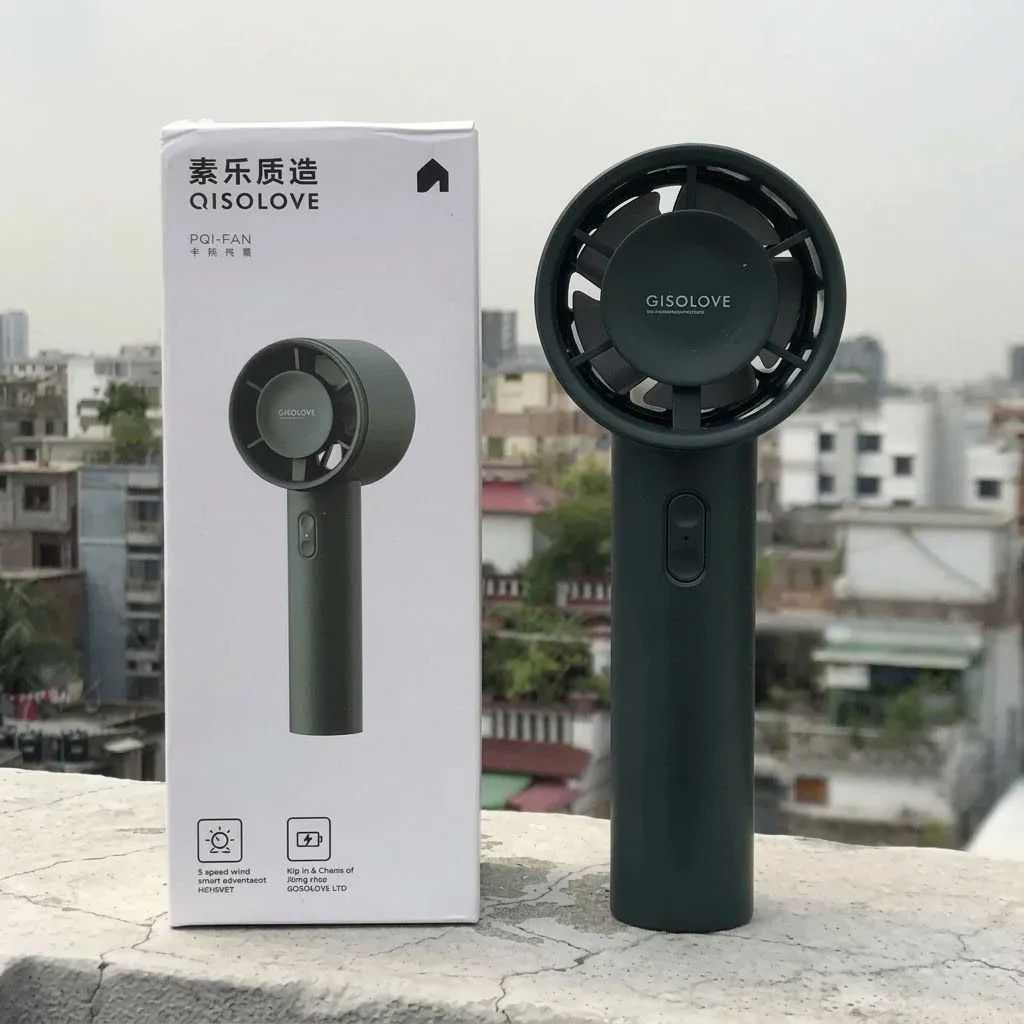 Xiaomi AISOLOVE F01 Turbo Fan Portable Rechargeable Handheld Desk Fan 100-Speed Adjustment 4000mAh Battery USB-C Cooling Fan