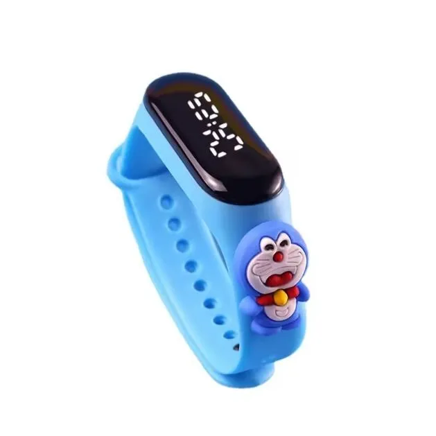 Doraemon Waterproof LED Silicone Bands Kids Watches for Boys and Girls