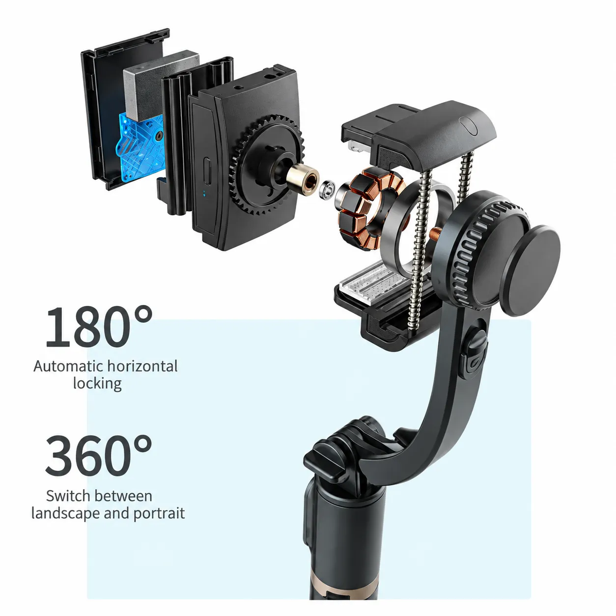C22 AI Face Tracking Extended Selfie Stick Tripod Stabilizer