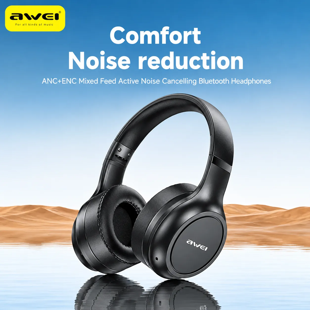 Awei AT5 ANC ENC Bluetooth Headphones
