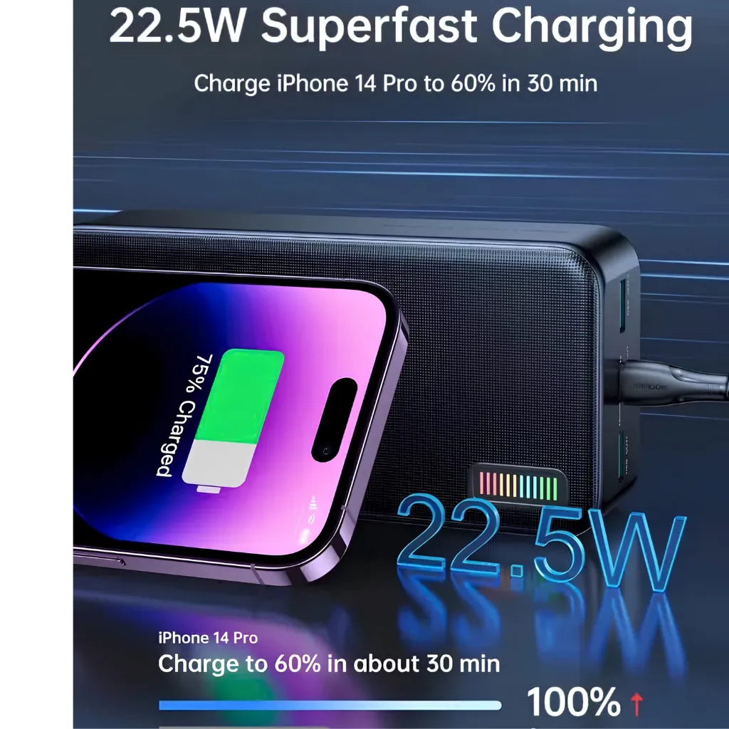 Joyroom JR-QP196 30000mah 22.5W fast charging Power Bank
