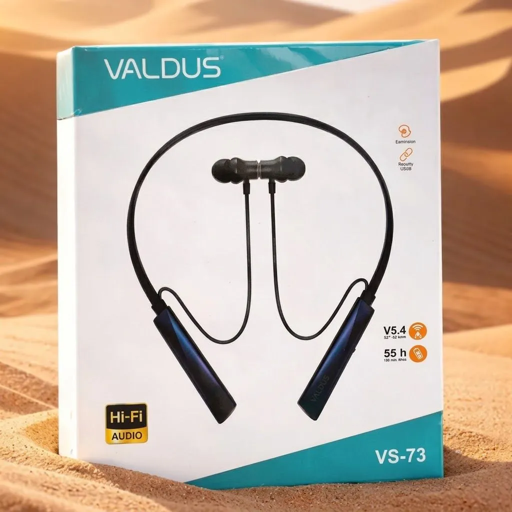 Valdus VS73 Auto Magnetic Neckband Bluetooth Earphones Wireless ENC Noise Cancellation Sports Earbuds Type-C Fast Charging HD Bass Waterproof Handsfree