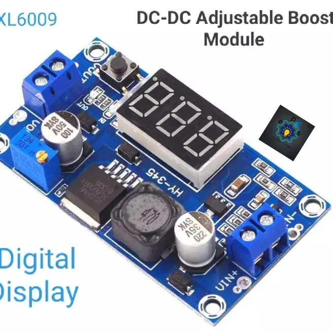 DC DC Step Up XL6009 4A Adjustable Boost Converter DC 4.5-32v To 5-35v Voltage Regulator Module With LED Display Voltmeter.