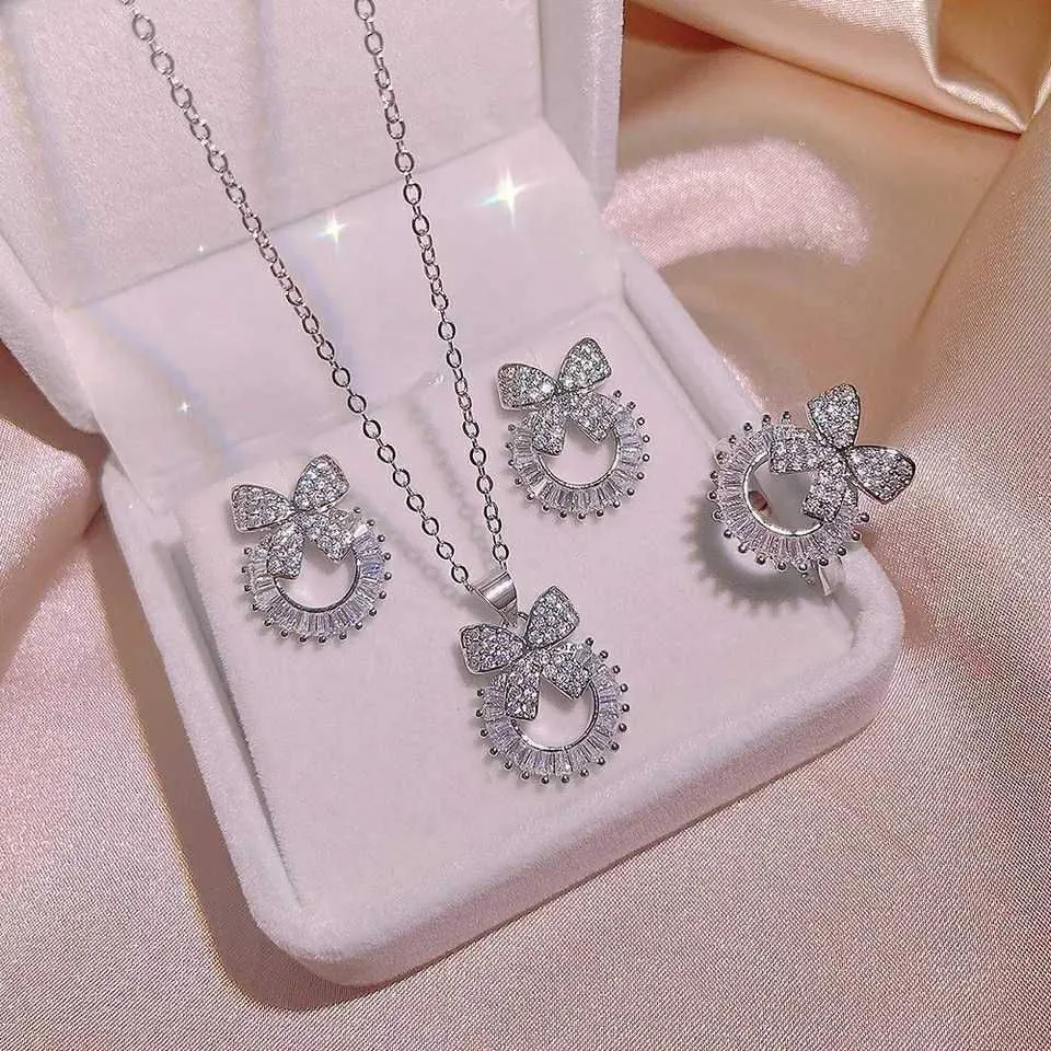 New trendy Full Stone Ornaments Set For Girls