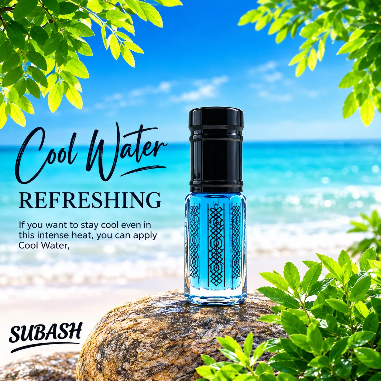 Cool Water - Made In France Exclusive Premium Refreshing Long - Lasting Attar For Men -6ml