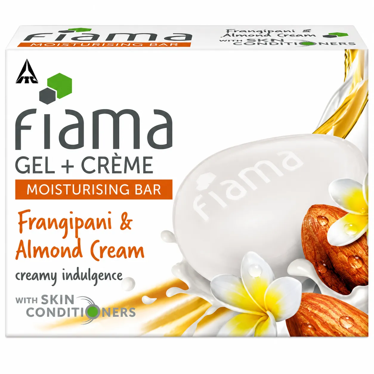 Fiama Gel Moisturising Bar Soap Frangipani & Almond Cream 125g