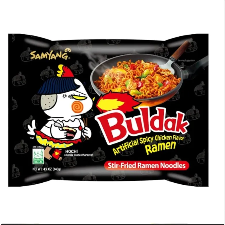 Noodles Ramen Hot Spicy Chicken Black 5pcs pack