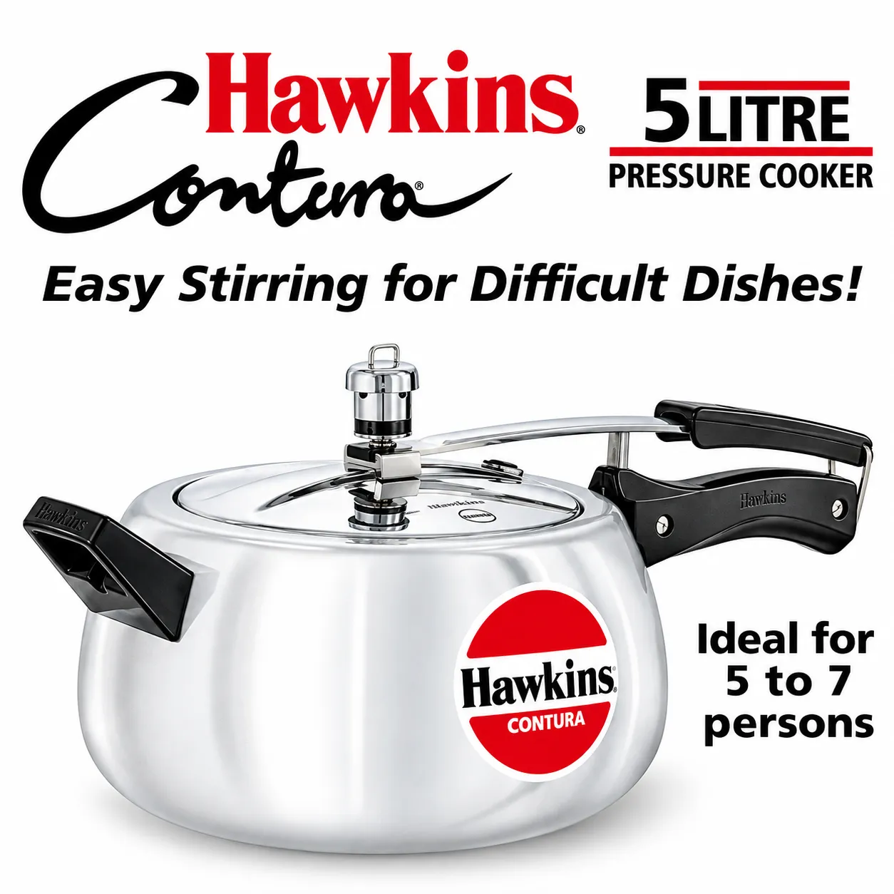 Hawkins Contura 5 L Pressure Cooker (Aluminium)
