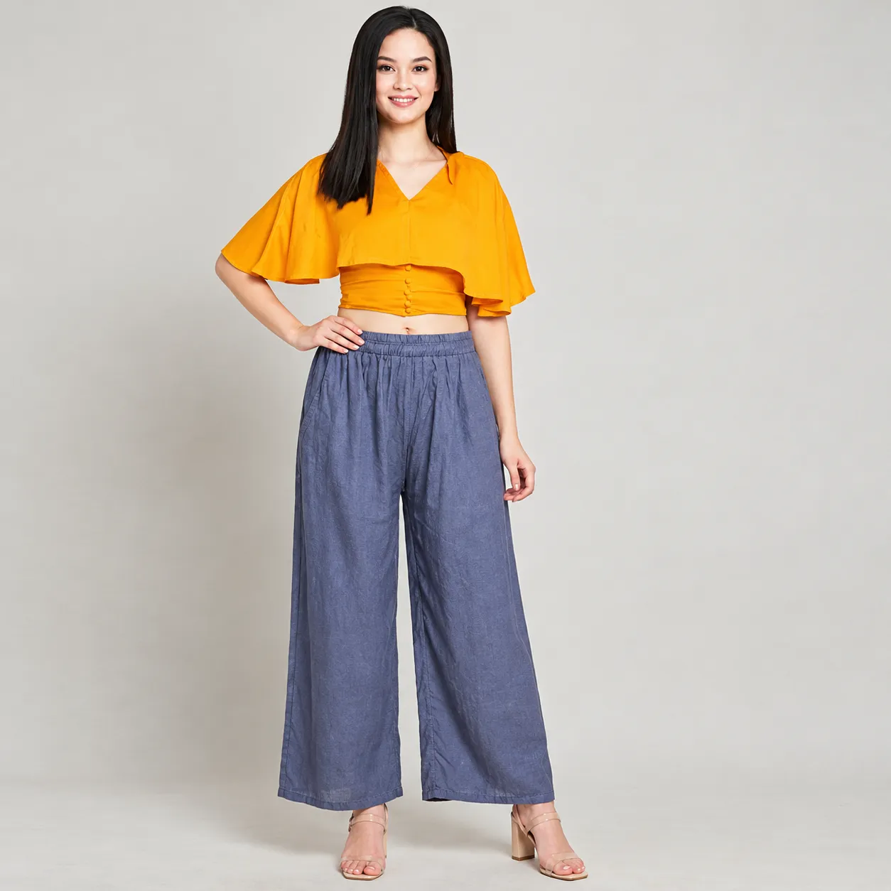 Women’s Dusk China Linen Solid Palazzo