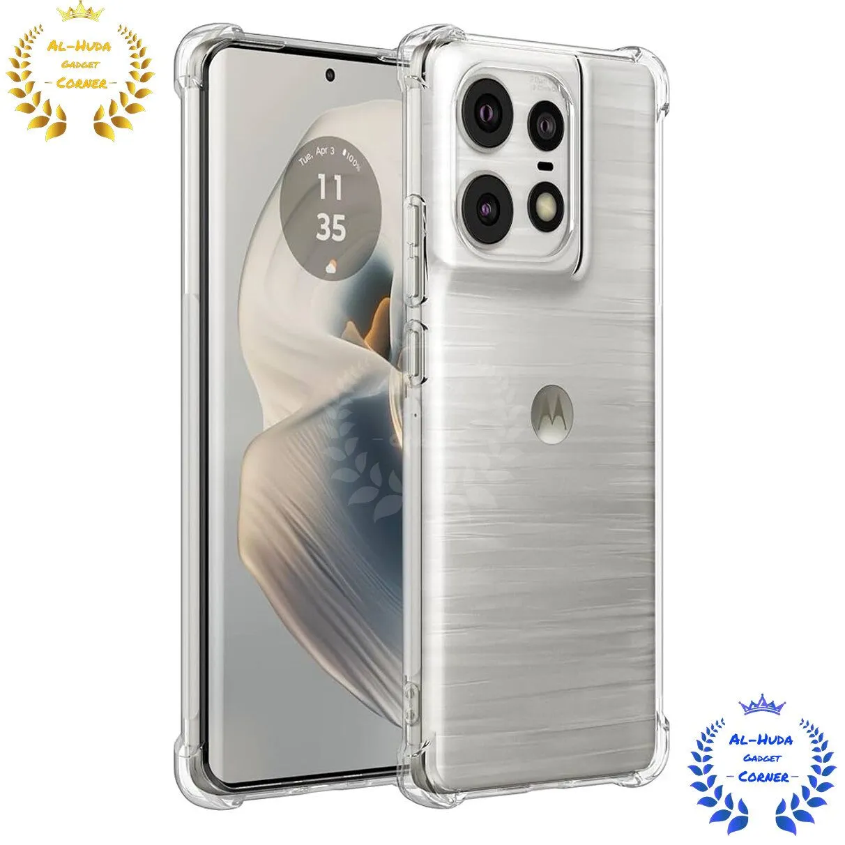 Transparent Silicone Case for Motorola Edge 50 Pro 5G, Slim Flexible Back Cover with Soft Lining, Matte Lens Protection & Full Body Bumper Case.