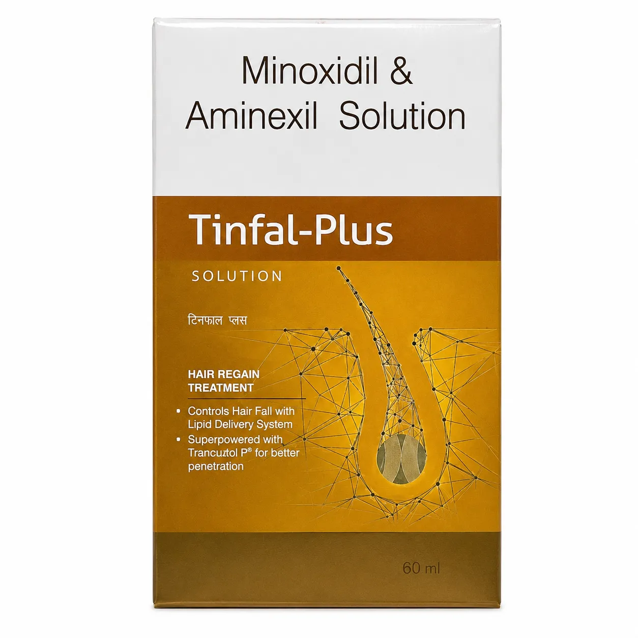 Tinfal Plus Minoxidil & Aminexil Topical Solution (60ml)