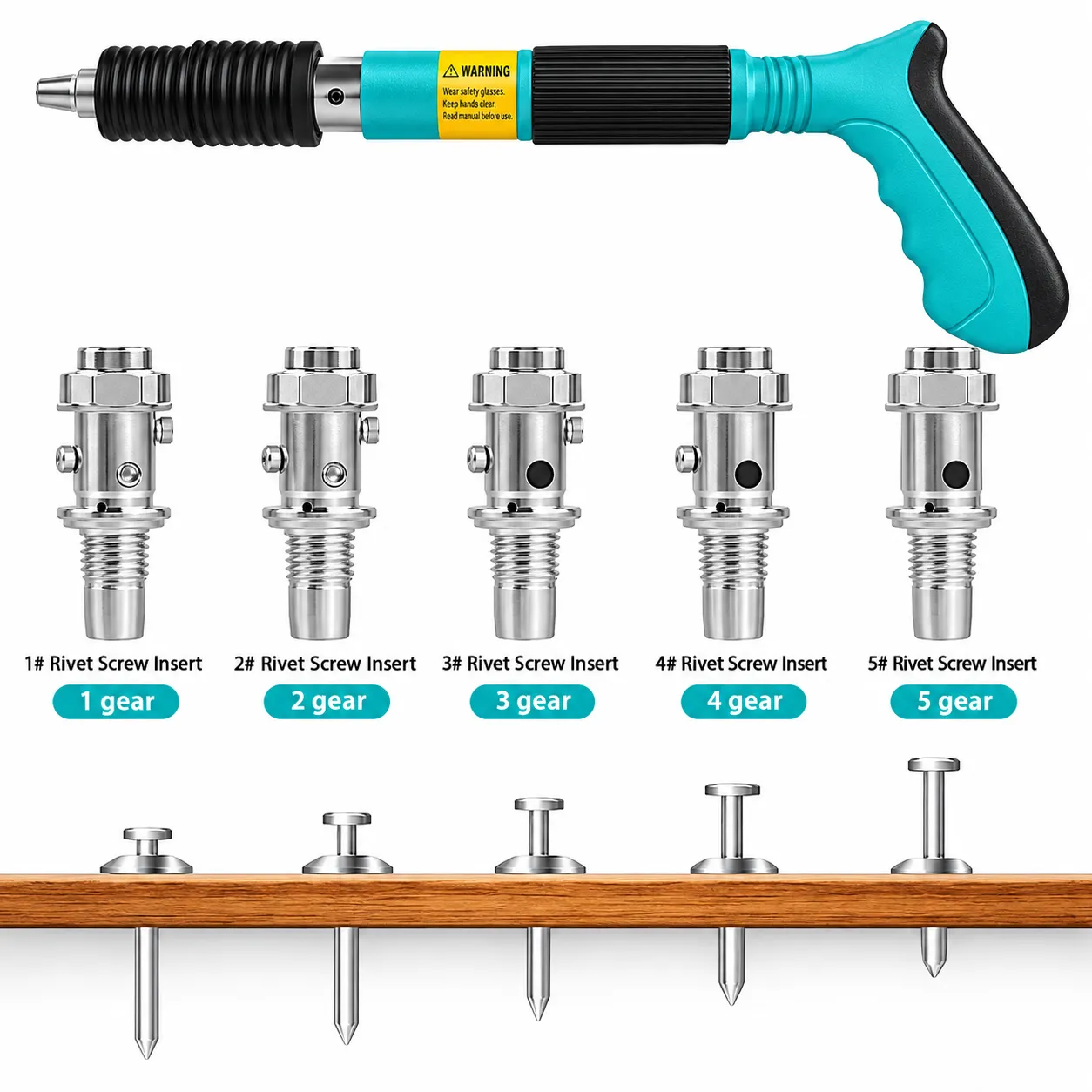 105 in 1 Manual Steel Nail Gun set