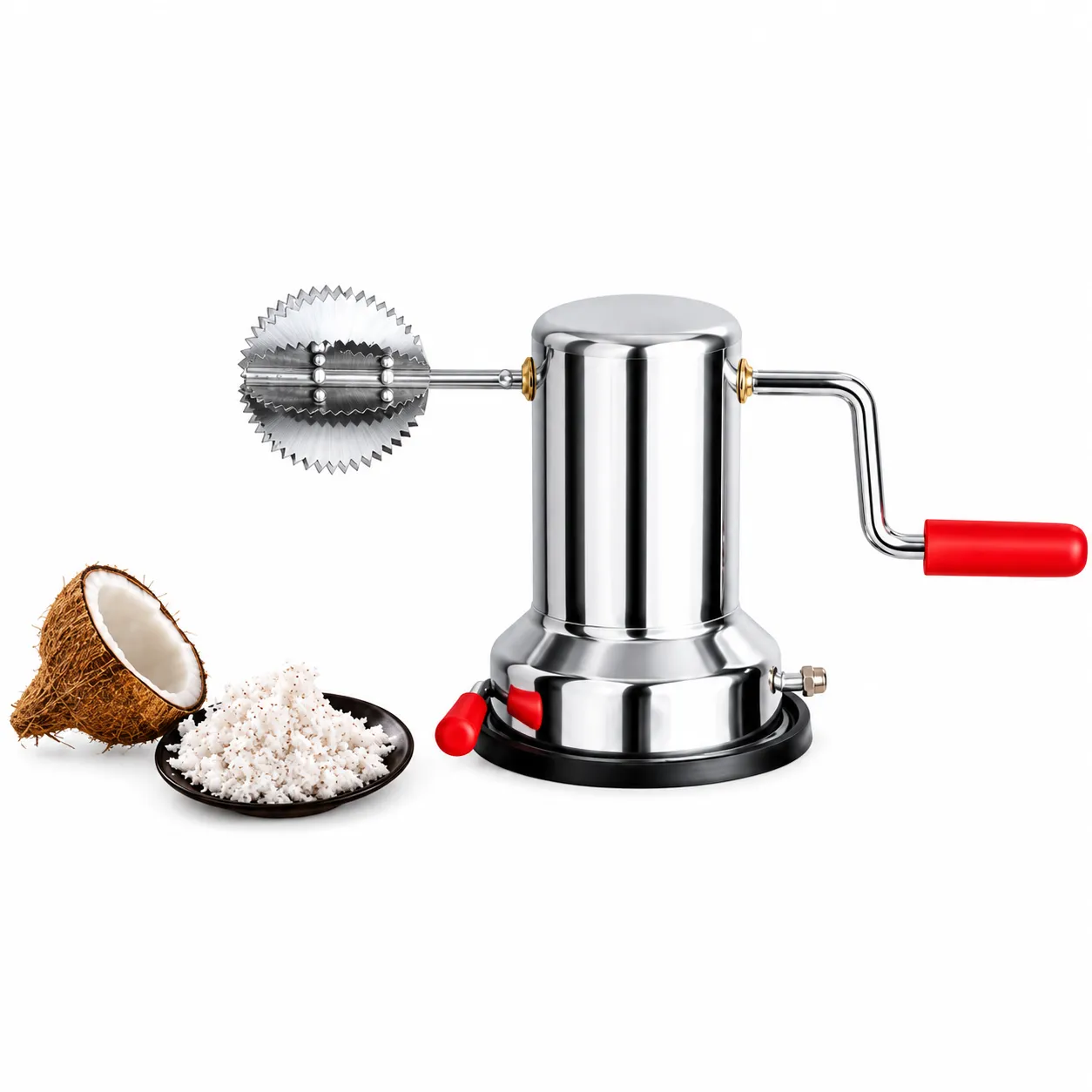 Coconut Crusher and Scraper - Silver