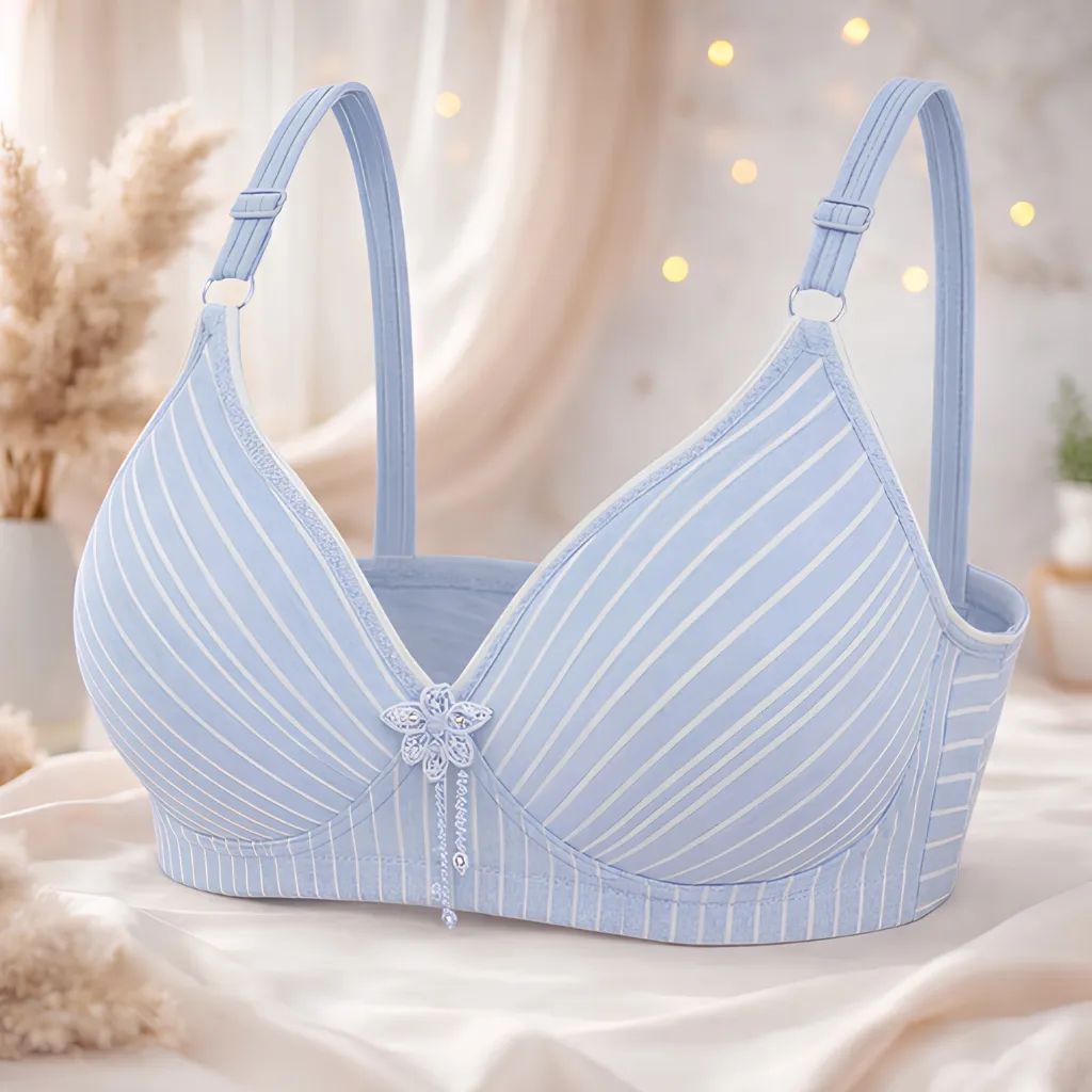 China Imported Blue Breastfeeding Foam Bra for Women