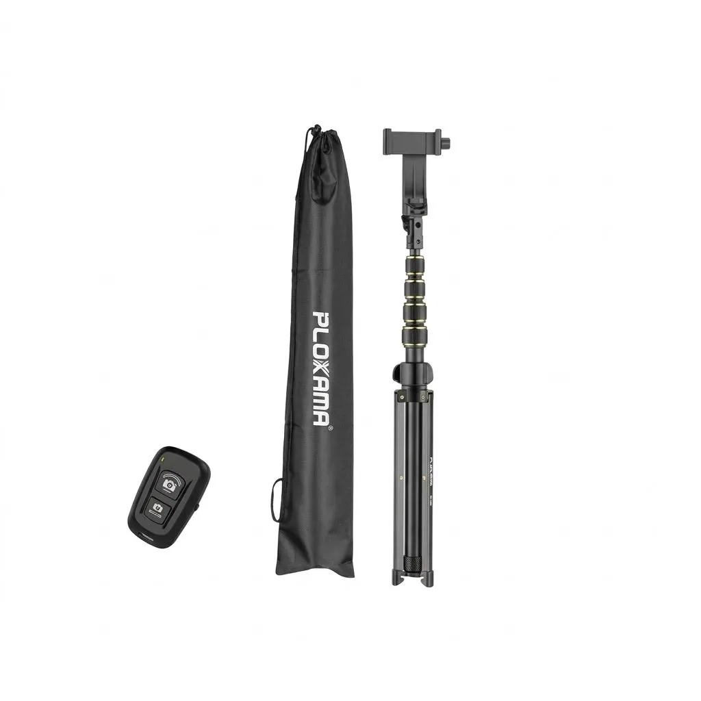 De Markt Plokama PK-998 Selfie Stand Tripod with Bluetooth Remote | Adjustable Height | 360° Rotation | Mobile Holder