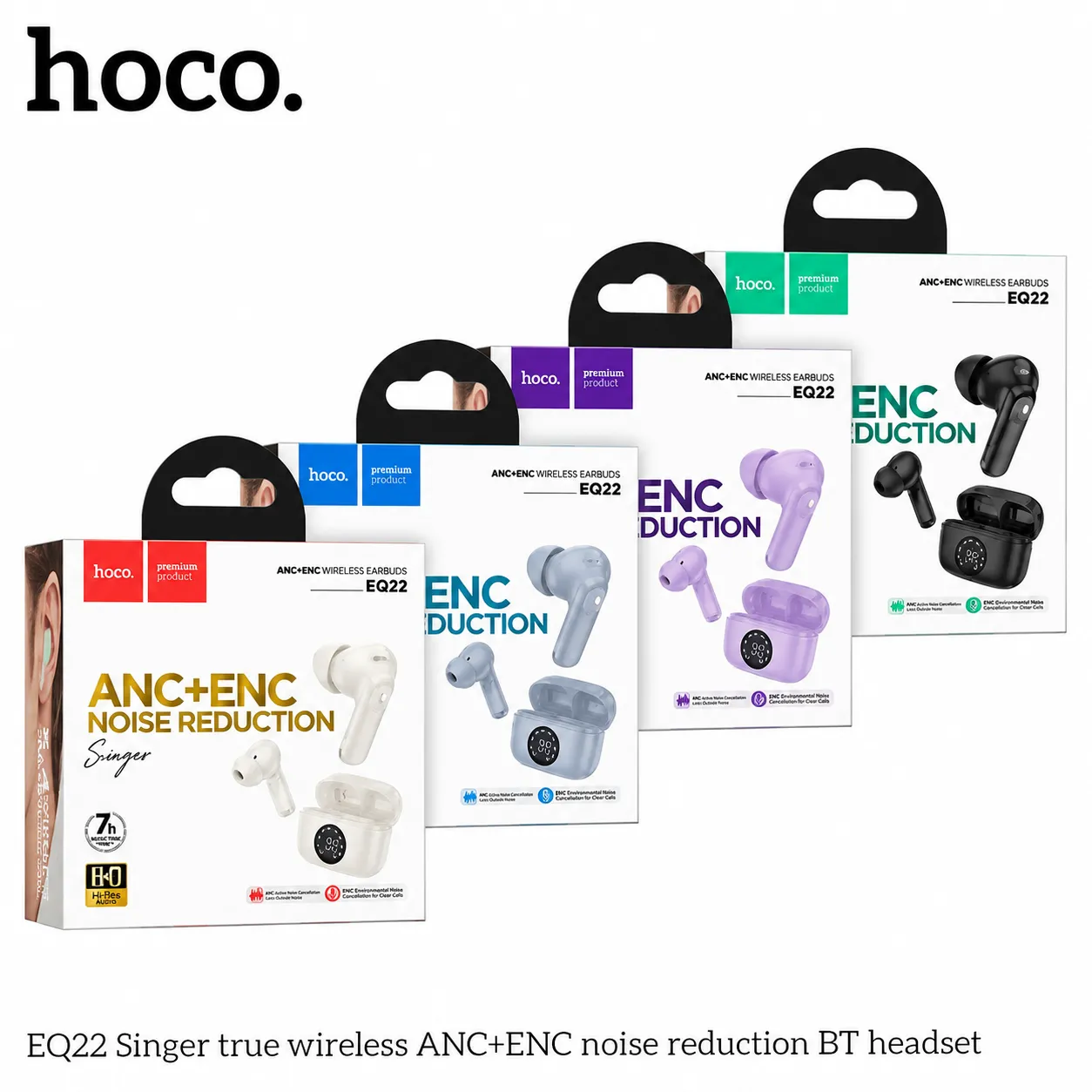Hoco EQ22 Singer True Wireless ANC+ENC Noise Reduction BT Earbuds