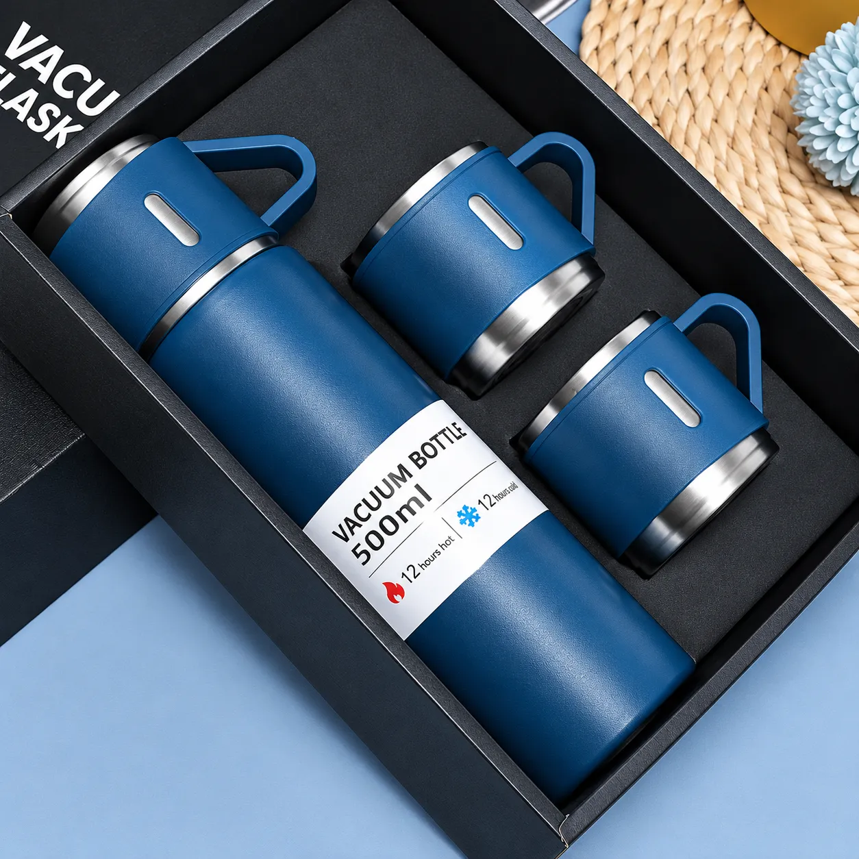 Stainless steel Thermal Flask, Thermal flask 500 ml. with 1 pair cup