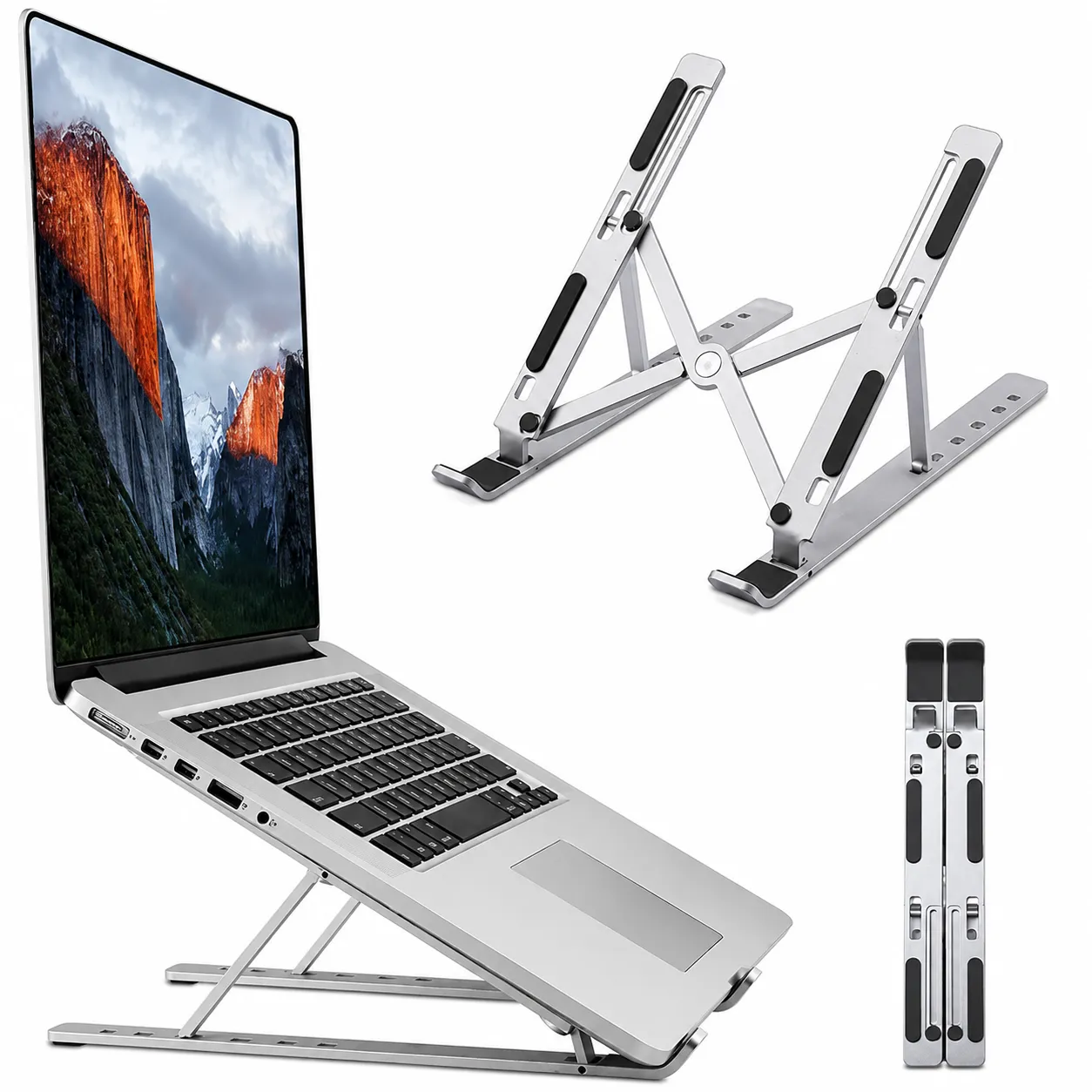 Adjustable & Foldable 10" to 17.5" 6 Angles Travel Laptop Stand