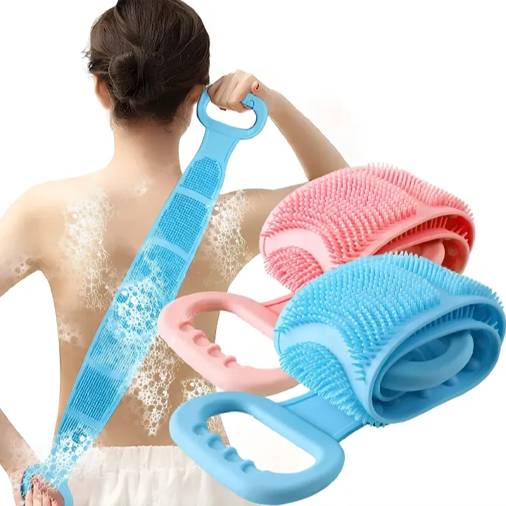 Silicone back Shower bath Body Brush.