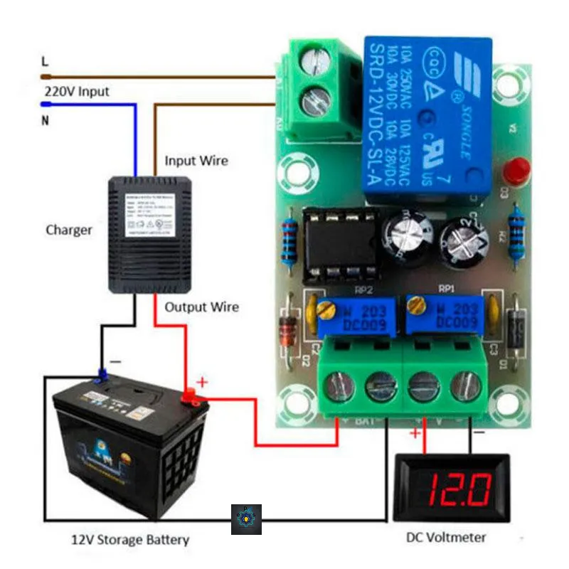 XH-M601 Battery Charging Control Board 12V Intelligent Charger Power Supply Control Module Panel Automatic Charging/Stop Power - solar charge controller