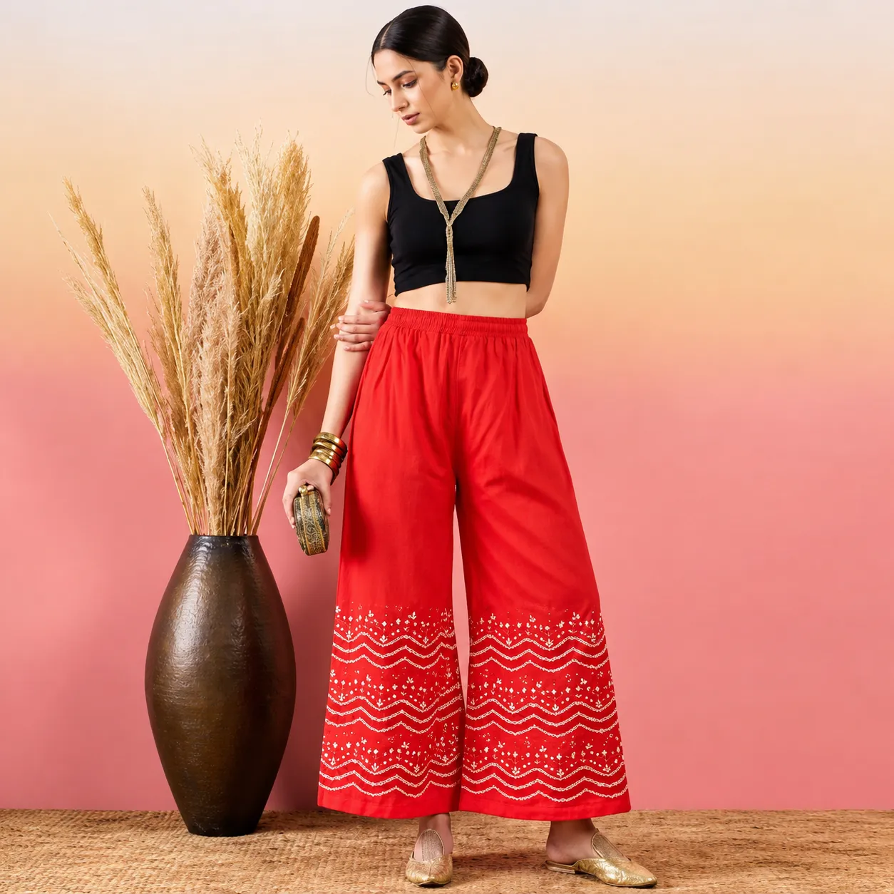 Women’s Lava China Linen Printed Palazzo