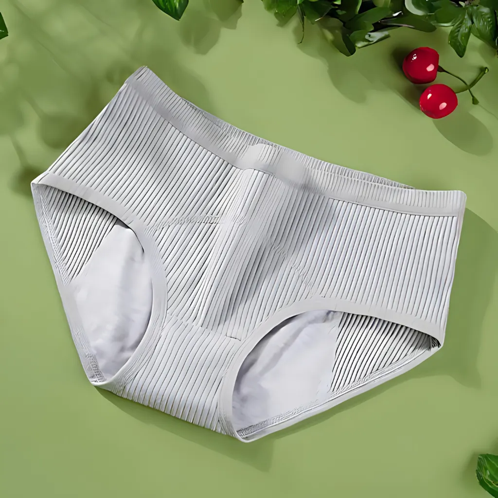 Women's Cotton Satin Seamless Panty - Light Grey