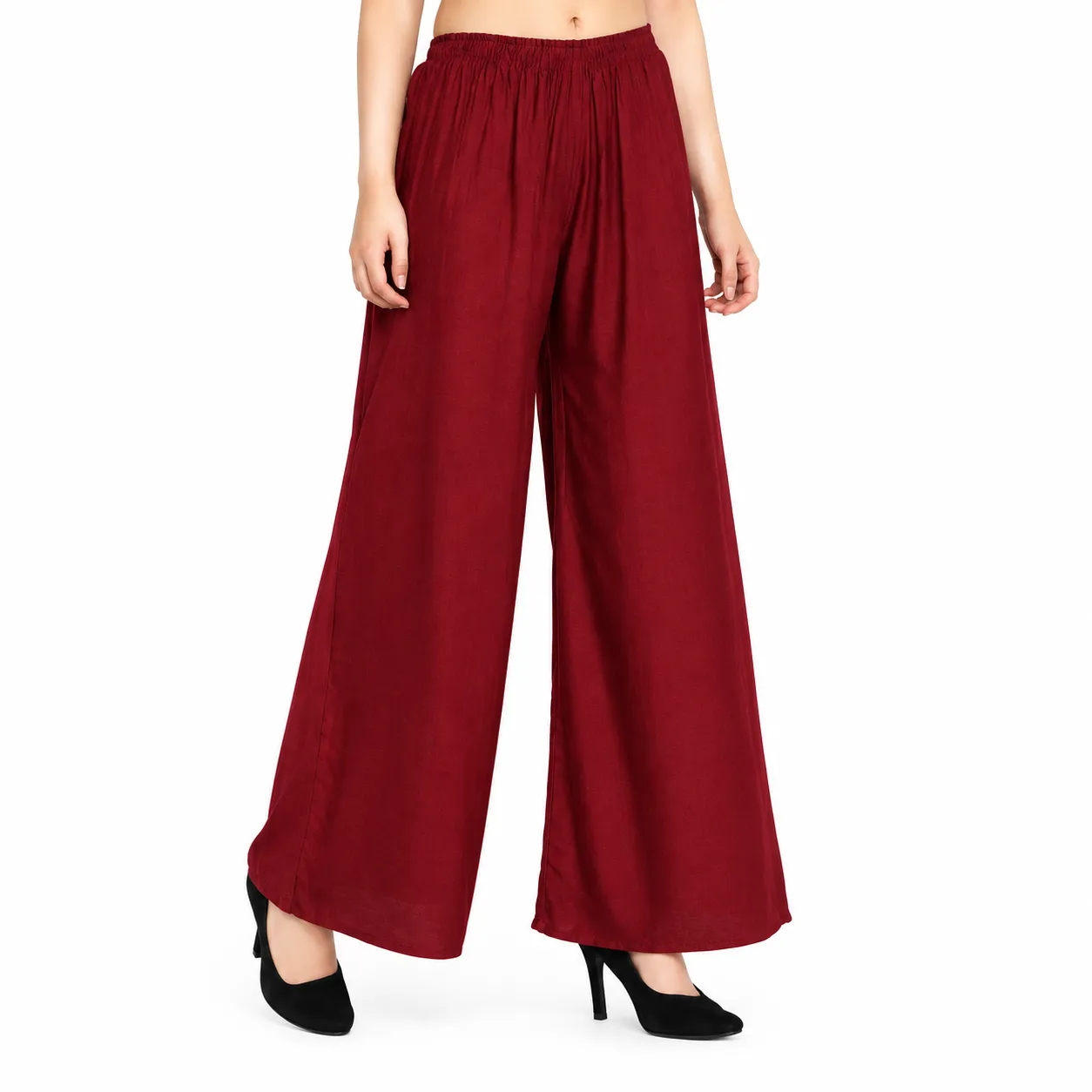 Women’s Burgundy China Linen Palazzo