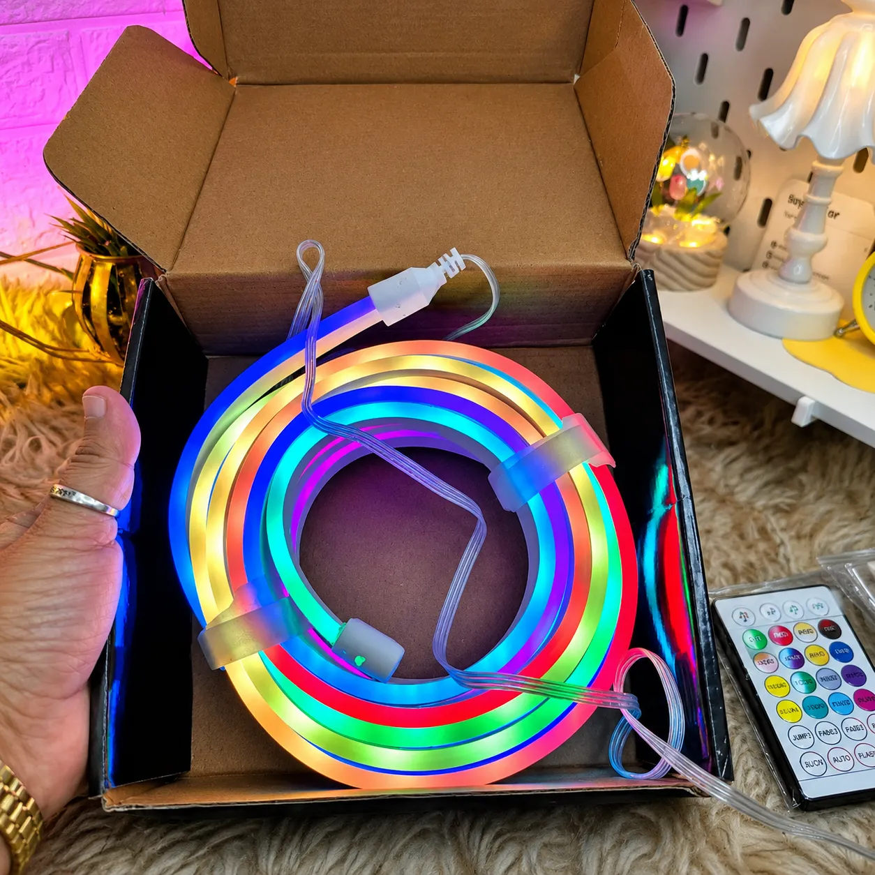 5M Waterproof USB Pluging 5V RGB-IC LED