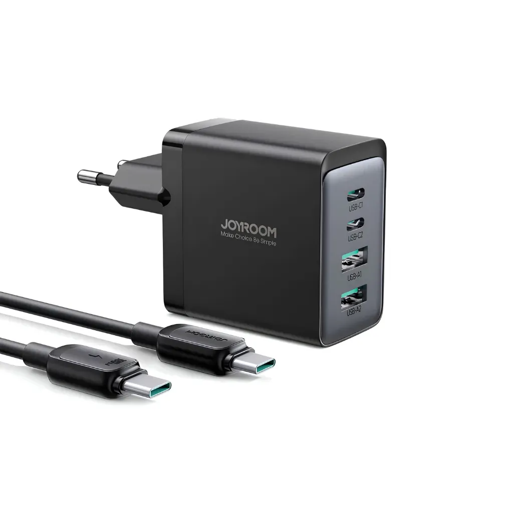 The GaN Ultra TCG01 65W 2C1A Fast Charger+100W C to C Cable 1.2m is a compact and convenient charging solution designed for modern USB-C devices. With a maximum power output of 65W and efficient GaN charging technology, this charger is suitable for smartphones, tablets, laptops, and other compatible USB-C devices. Its practical design makes it suitable for home, office, travel, work, study, and everyday charging needs. The GaN Ultra TCG01 65W 2C1A Fast Charger+100W C to C Cable 1.2m features a 2C1A port configuration, including two USB-C ports and one USB-A port. This allows you to connect multiple compatible devices for convenient multi-device charging. The charger also includes a 100W USB-C to USB-C cable measuring 1.2 meters, providing a useful cable length for everyday charging and connectivity. With its compact design and multiple charging ports, the GaN Ultra TCG01 65W 2C1A Fast Charger+100W C to C Cable 1.2m is a practical choice for users who need flexible charging at home, work, or while traveling. Customers looking for a suitable charger at a best price can purchase this model from Padmazon.