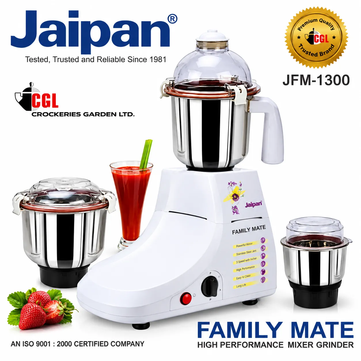 Jaipan Blender Family Mate Mixer Grinder 850W