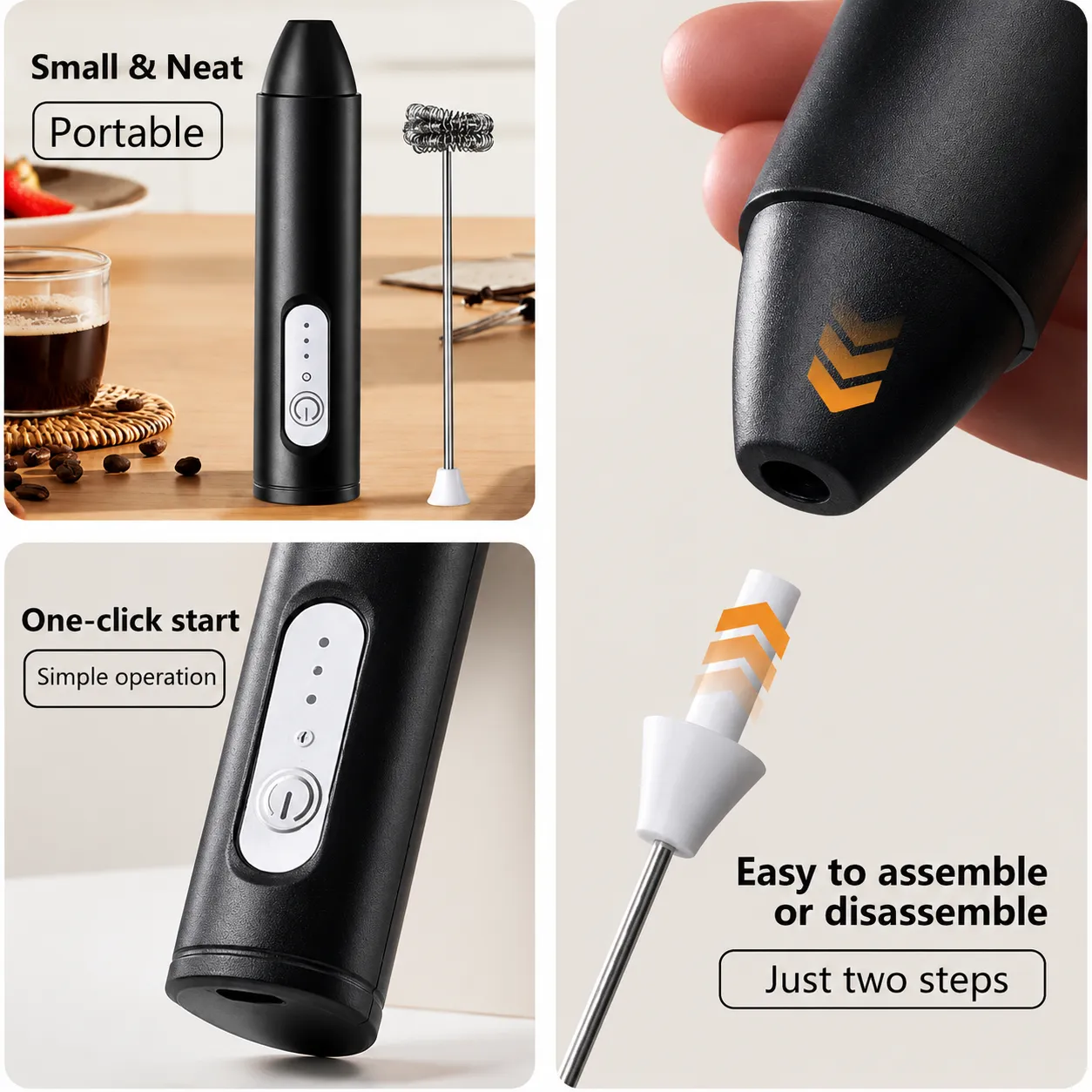 USB Rechargeable Handheld Egg Beater 3