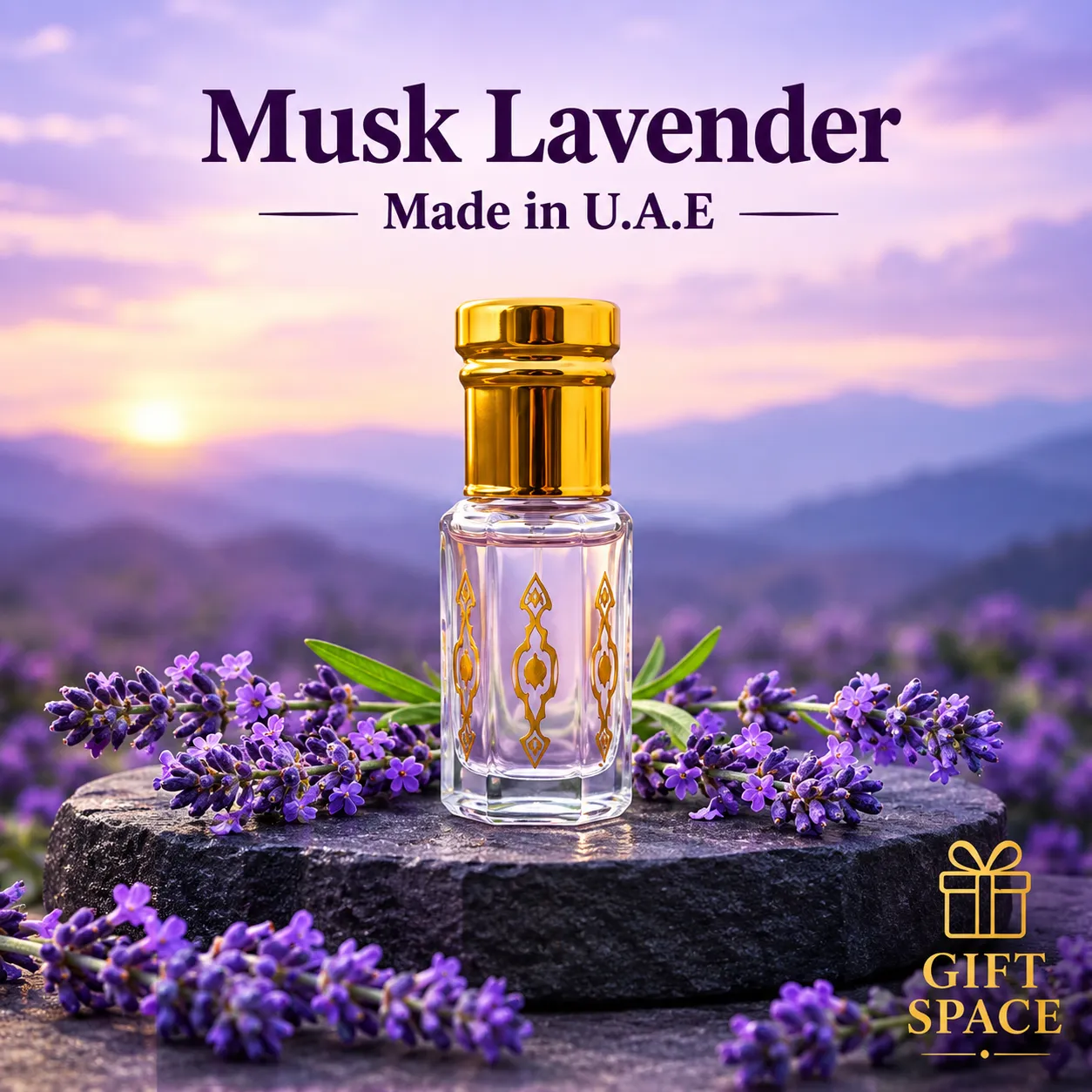 Musk Lavender -  Exquisite Aromatic English Lavender Attar ,  Crafted in the U.A.E for Men & Women