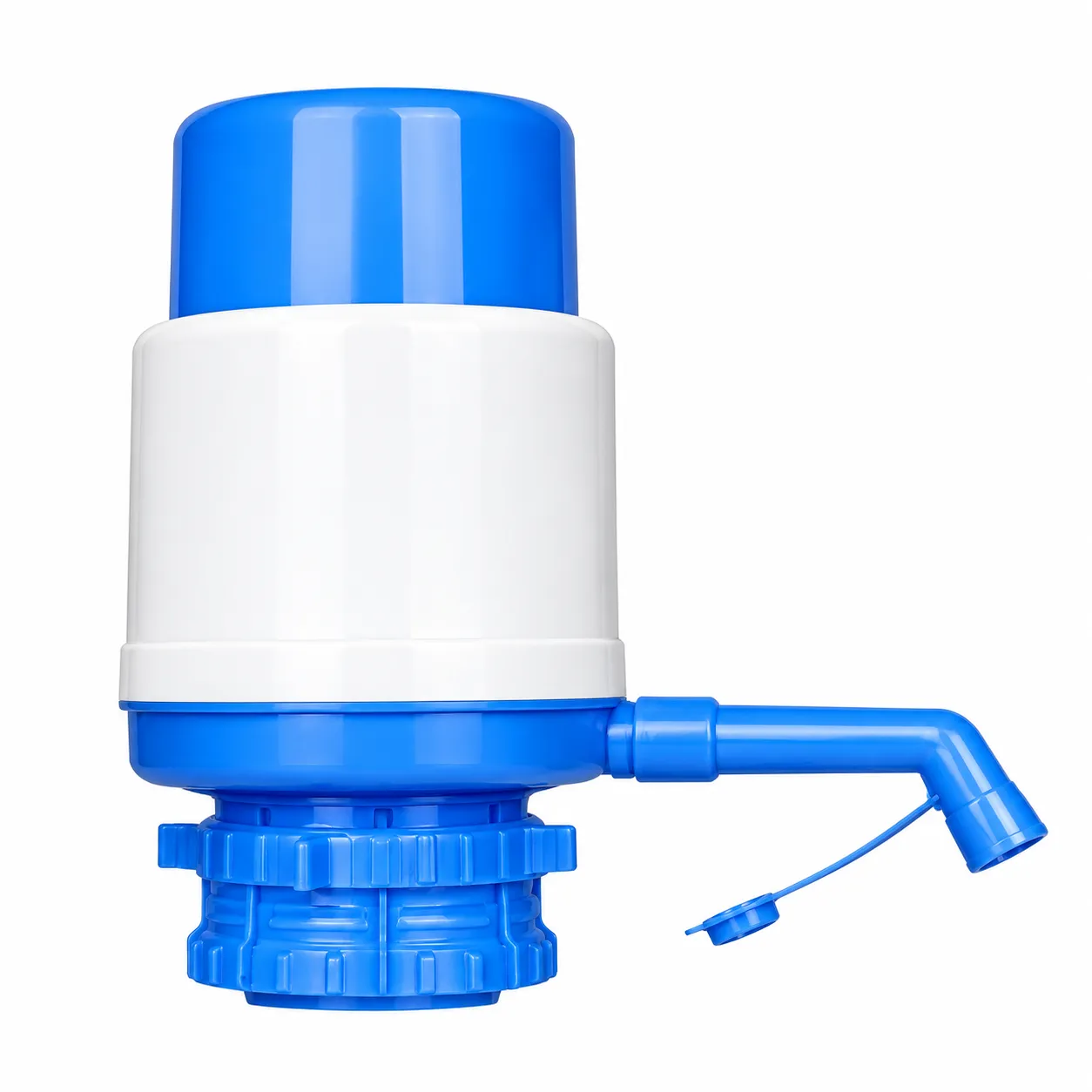 Manual Drinking Water Pump Dispenser - White and Blue