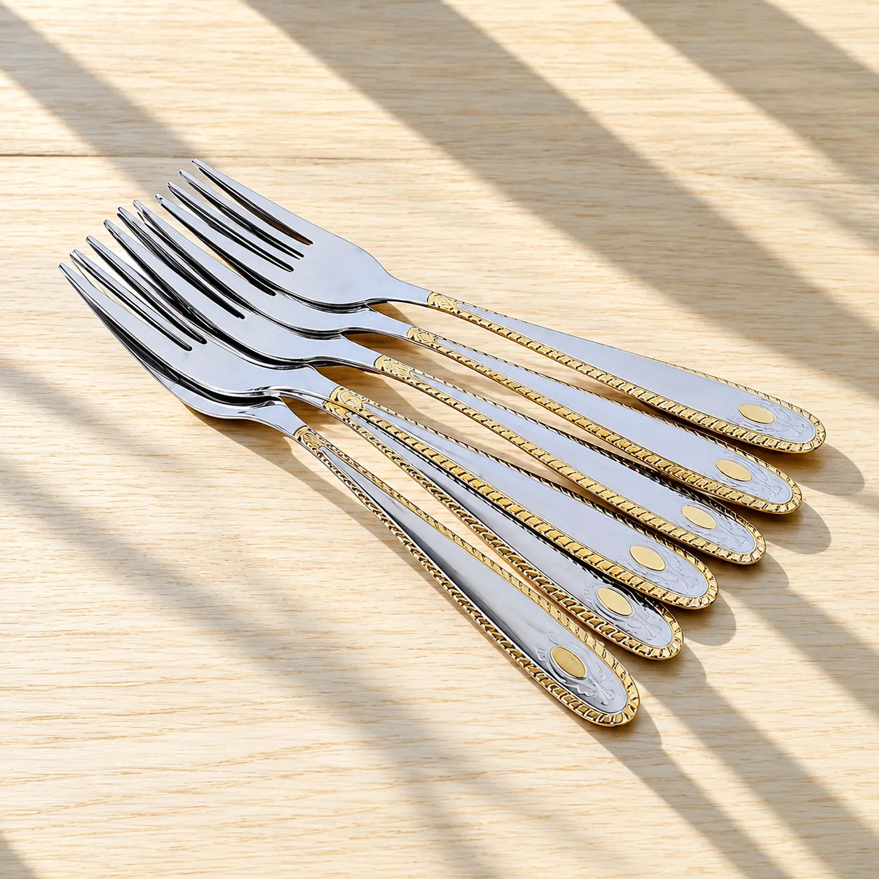  medium Wait Stainless Steel Tea spoon Set of 6 Silver 15cm