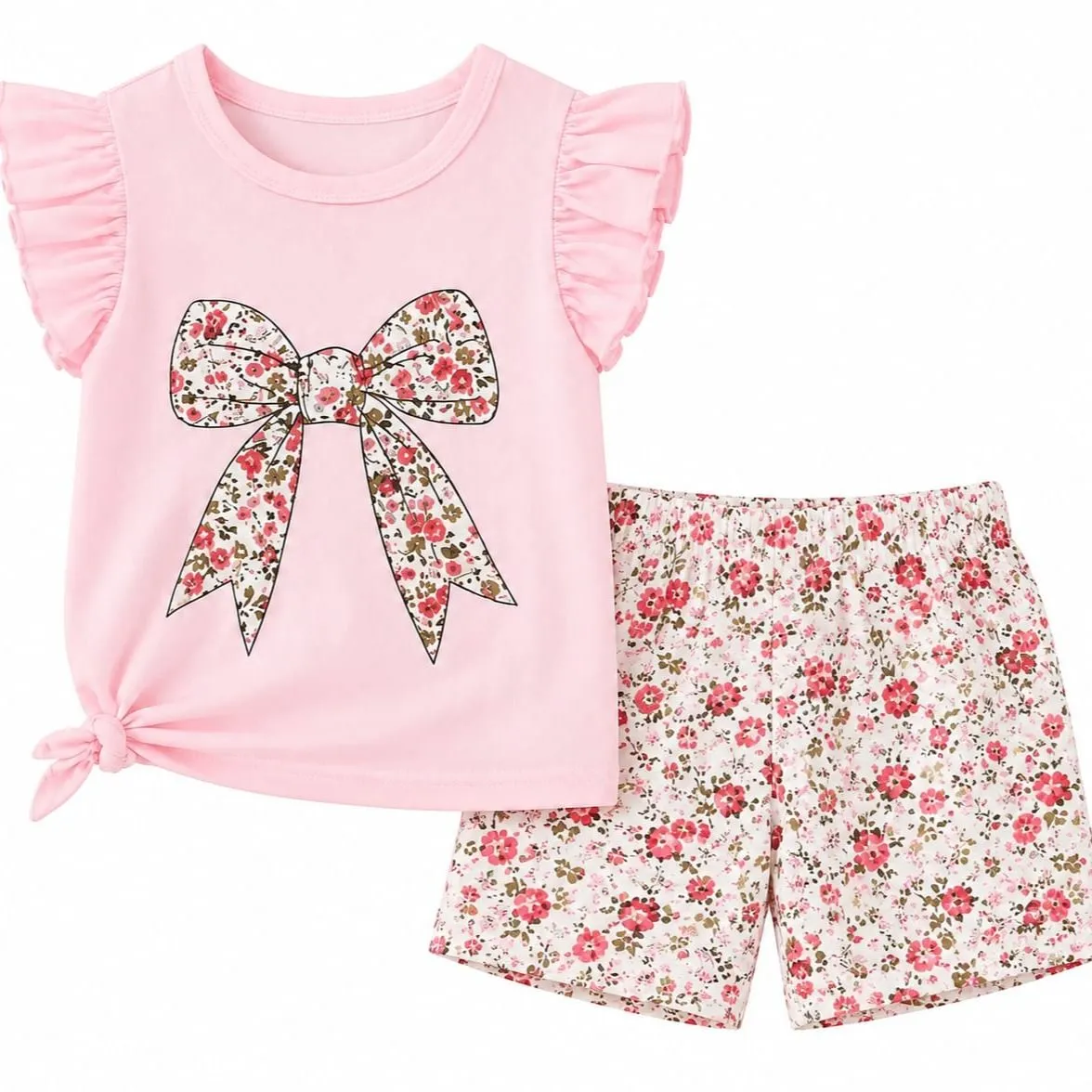 Kids Butterfly Cotton t shirt & Pant Set