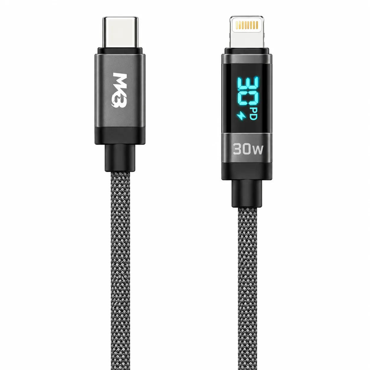 MKB CL 300 Braided 30W Type C To Lightning Fast Charging Cable