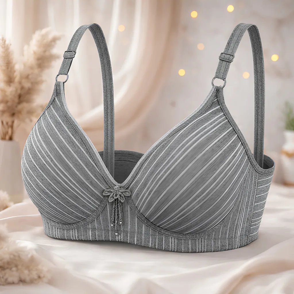 China Imported Grey Breastfeeding Foam Bra for Women