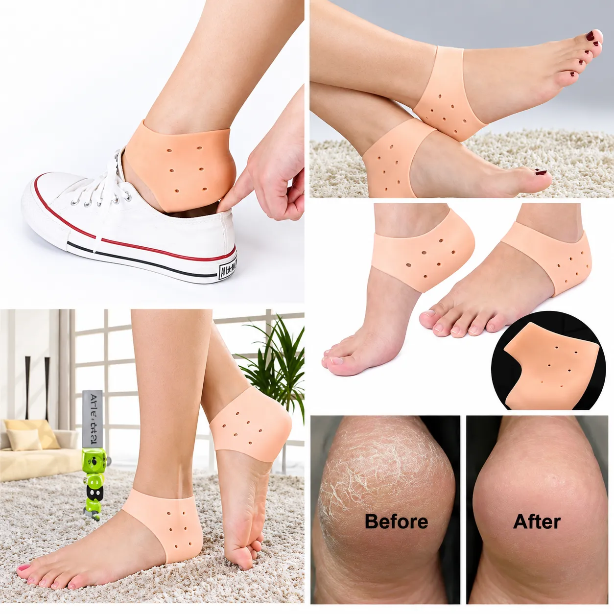 Heel Guard Heel Pain Protector offers a protective layer around your heel for everyday footwear and daily wear.
