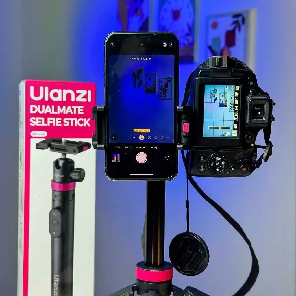 De Markt Ulanzi MT44B 1.5M Selfie Stick Tripod with Remote for iPhone, Android, DSLR Camera, Vlogging, Live Streaming and Photography