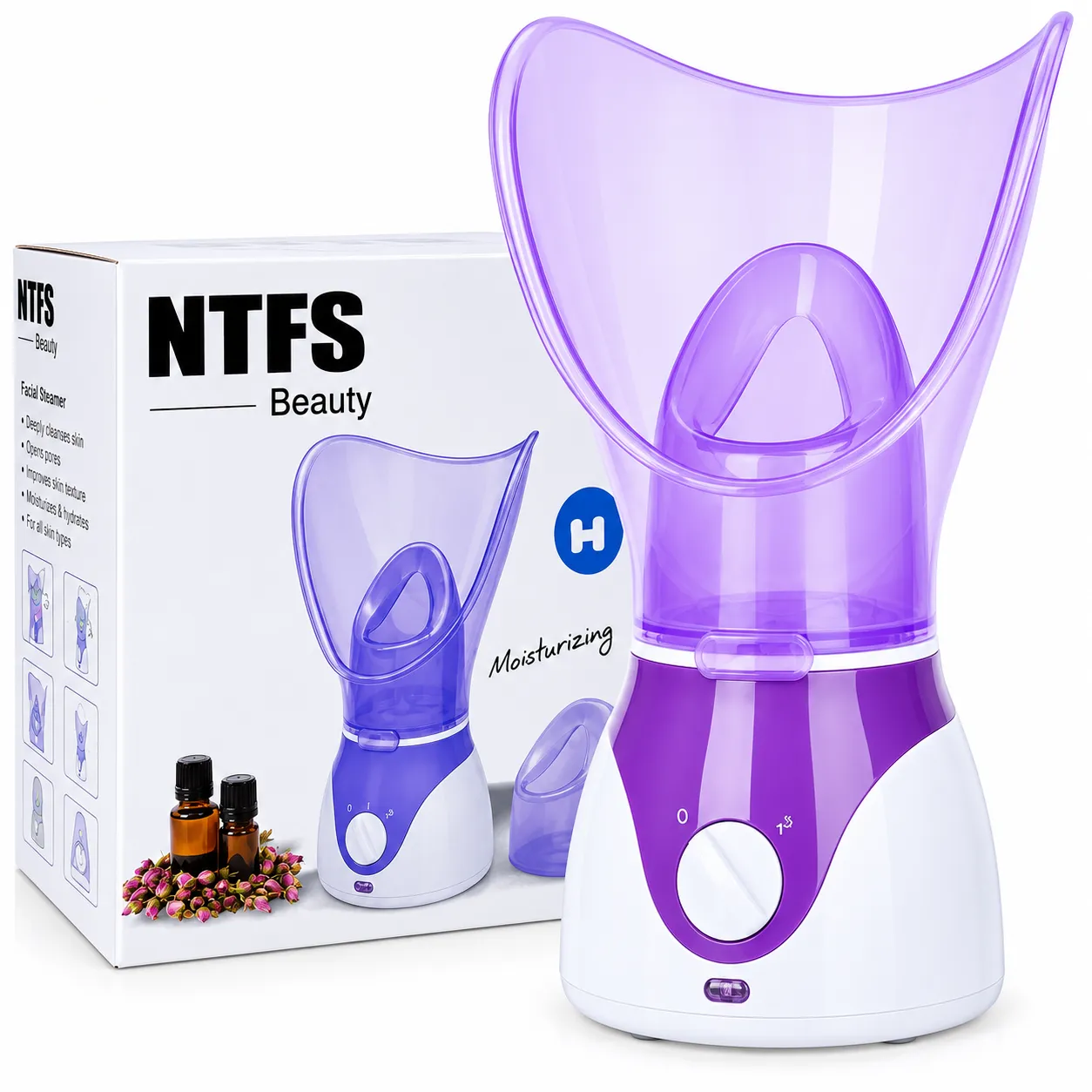 NTFS Beauty Facial Aromatherapy Steam Machine Sprayer for Convenient At-Home Facial Skincare and Relaxation Routine
