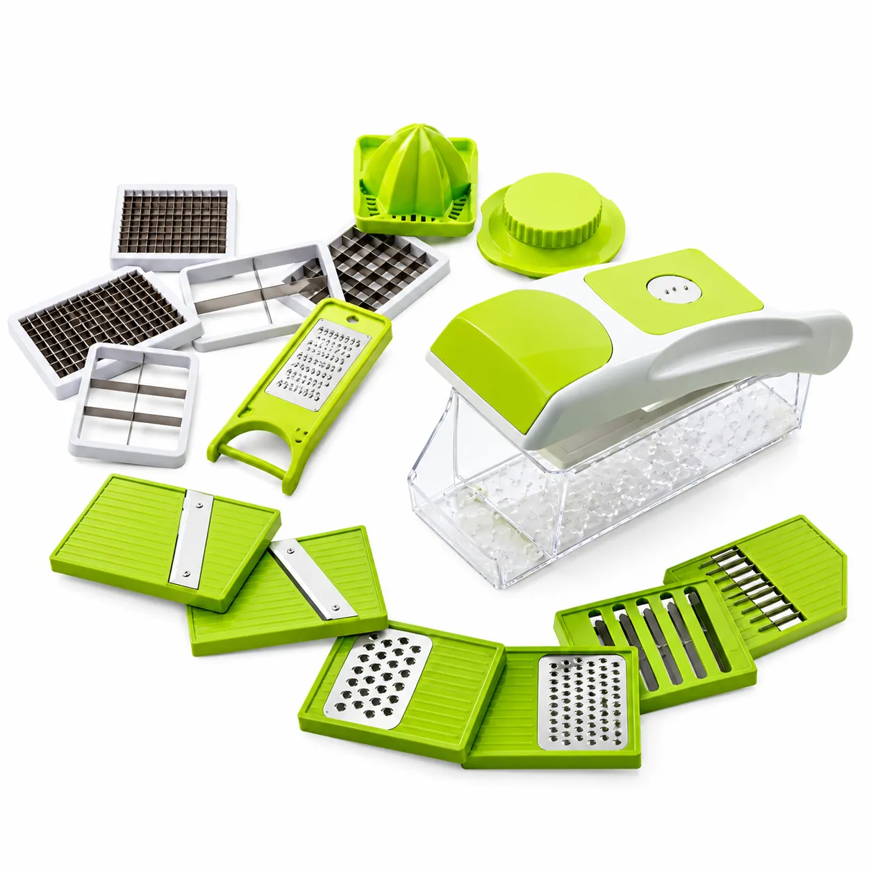 Ganesh Slicer and Dicer 15pcs - Lime Green