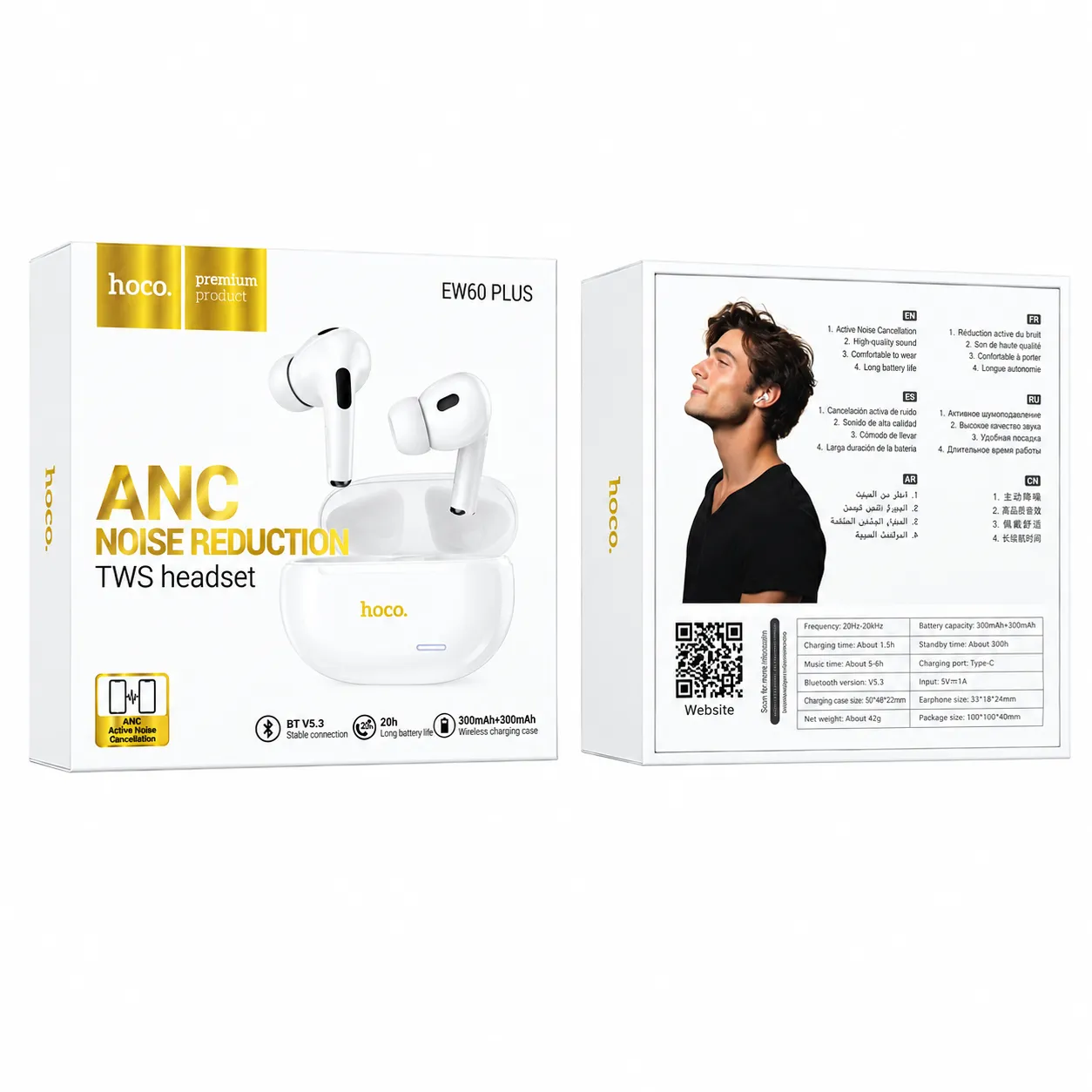 Hoco EW60 Plus Wireless ANC BT Headset