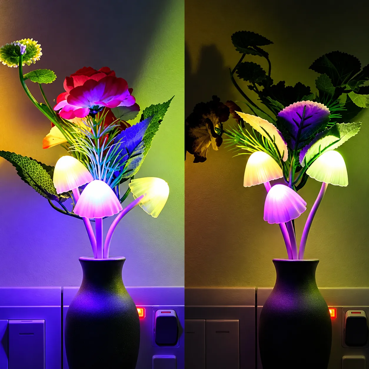 LED Sensor Dream Mushroom Lamp - Multicolor 1 PCS