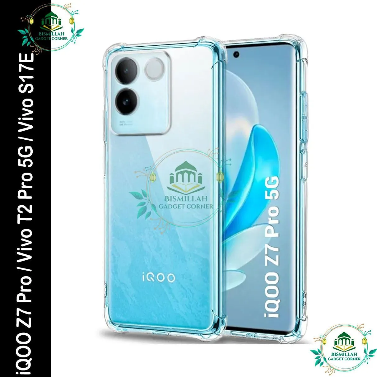 Original Transparent back cover For iQOO Z7 Pro / Vivo T2 Pro 5G / Vivo S17e Luxury transparent Protect Back Cover Soft Case