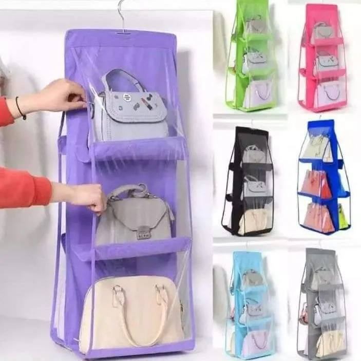6 Pocket Foldable Hanging Bag Organizer